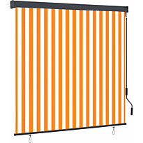 Ulkorullaverho 170x250 cm valkoinen ja oranssi
