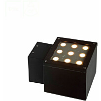 Ulkoseinävalaisin Spectrum Torre 9LED Cree 15° 9W IP44 220x178x151mm musta, eri värilämpötiloja