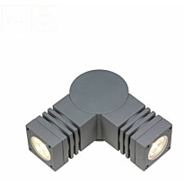 Ulkoseinävalaisin Spectrum Torre 3.6W 2x1LED Cree 45° ylös/sivulle IP44 6000K 176x90x60mm harmaa