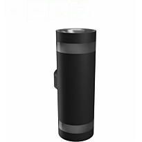 Ulkoseinävalaisin Spectrum Torre Ring 18W CCT IP54 99x78x244mm pyöreä ylös/alas musta