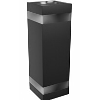 Ulkoseinävalaisin Spectrum Torre Ring 18W CCT IP54 99x78x240mm neliö ylös/alas musta