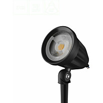 Puutarhaspotti Spectrum Flori Ligero 6W 40° IP65 53x66x67mm + 145mm maapiikki musta, eri värilämpötiloja