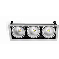 Alasvalo Spectrum Modern Day 3x1LED COB Citizen 40° 188x498x180mm 700mA 3x27W 3000K valkoinen