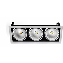 Alasvalo Spectrum Modern Day 3x1LED COB Citizen 40° 188x498x180mm 3x27W 3000K valkoinen