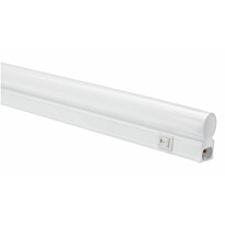 Kalustevalaisin Spectrum T5 600mm 7W 3000K 120° johdolla ja on/off-kytkimellä 582x25x36mm valkoinen