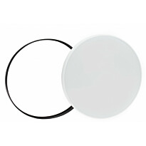 Plafondi Spectrum Nymphea Ø250x52mm liiketunnistimella 6000K IP54 18W musta/valkoinen