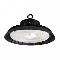 Teollisuusvalaisin Spectrum Plateo 4 High Bay Ø280mm 200W/150W/100W 90° IP65 IK09 4000K ripustettava musta