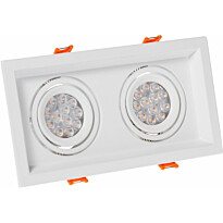 Upotettava kohdevalaisin Spectrum Mdd Mini Due GU10 x2 110x210x40mm valkoinen
