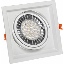 Upotettava kohdevalaisin Spectrum Mdd Maxi Uno AR111 GU10 186x186x43mm valkoinen