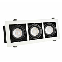 Upotettava kohdevalaisin Spectrum Modern Day Mini 3xGU10 112x289x115mm valkoinen/musta
