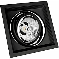 Upotettava kohdevalaisin Spectrum Mdd Maxi Uno AR111 GU10 186x186x43mm musta