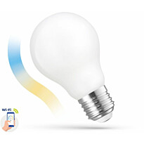 LED-älylamppu Spectrum E27 5W 230V COG CCT+DIM Wi-Fi 3000-6000K matta