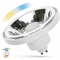 LED-älylamppu Spectrum GU10 AR111 10W 230V valkoinen 30° CCT+DIM Wi-Fi/BT 3000-6000K