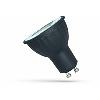 LED-lamppu Spectrum GU10 6W 230V linssillä musta runko, eri värilämpötiloja