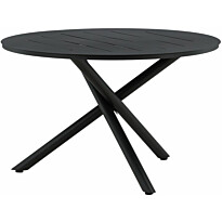 Ruokapöytä Venture Home, ø120cm, musta alumiini