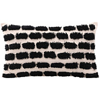 Koristetyynynpäällinen Venture Home Lova, 30x50cm, beige/musta