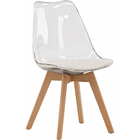 Ruokapöydän tuoli Venture Home Edvin, kirkas/ruskea