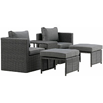 Lepotuolisetti Venture Home Quad harmaa
