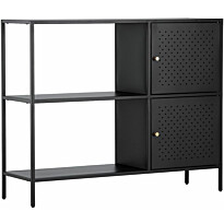 Konsolipöytä kaapilla Venture Home Salta, 30x100x75cm, musta