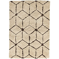 Kylpyhuoneen matto Venture Home Petrus, 60x90cm, puuvilla, beige/ruskea