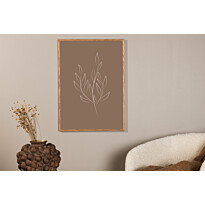 Juliste Venture Home Drawed leaf, ruskea