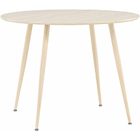 Ruokapöytä Venture Home Plaza, ⌀100 cm, beige, Verkkokaupan poistotuote