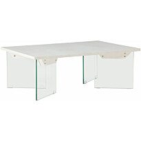 Sohvapöytä Venture Home Ester, 120x80x42cm, lasi/betonikuosi
