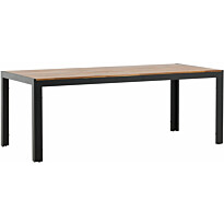 Ruokapöytä Venture Home Bois 205x90cm musta/akaasia