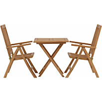 Parvekeryhmä Venture Home, 70x70cm Kenya-pöytä + 2 Kenya-säätötuolia