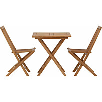 Parvekeryhmä Venture Home, 70x70cm Kenya-pöytä + 2 Kenya-taittotuolia