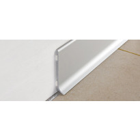 Jalkalistan liitospala Progress Profiles Skirting, 2,7m, 60mm, 5 kpl, adonisoitu hopea
