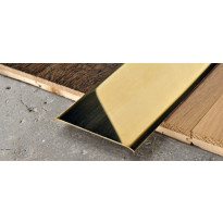 Peitelista Progress Profiles Proplate, 2,7m, 20mm, liimakiinnitys, messinki