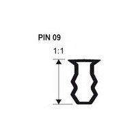 Kiinnitysinsertti Progress Profiles PIN 09, 2,7m, 9-12 mm, pvc