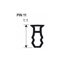 Kiinnitysinsertti Progress Profiles PIN 11, 2,7m, 11-14 mm, pvc
