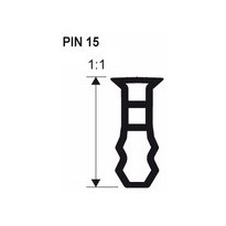 Kiinnitysinsertti Progress Profiles PIN 15, 2,7m, 15-18 mm, pvc