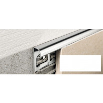 Laattalista Progress Profiles Projolly Quart, 2,7m, 8mm, valkoinen