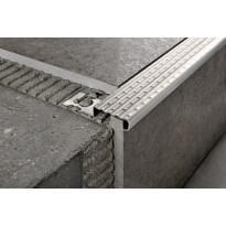 Porraskulmalista Progress Profiles Prostair ACC, 2,7m, 30mm, 8mm, harjattu rst