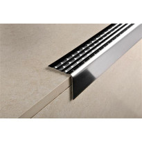 Porraskulmalista Progress Profiles Prowalk ACC, 2,7m, 30mm, 30mm, liimakiinnitettävä, kiiltävä rst