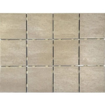 Lattialaatta Bien Alpstone Almond, himmeä, verkolla, 100x100mm