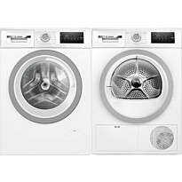 Pesukone ja kuivausrumpu Bosch WAN2821SSN WTH85VS6SN Serie 4, 8/9kg, valkoinen