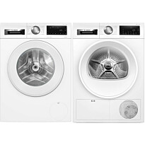 Pesukone ja kuivausrumpu Bosch WGG244ZMSN WQG242AMSN Serie 6, 10/8kg, valkoinen