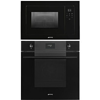 Uuni ja mikroaaltouuni Smeg SF6101TB3 FMI120B3, musta