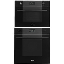 Uuni ja mikroaaltouuni Smeg SO6102S3PB3 SO4101M1B3, musta