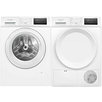 Pesukone ja kuivausrumpu Siemens WM14N01LDN WT43HV0EDN, 10/9kg, valkoinen