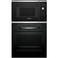 Erillisuuni ja mikroaaltouuni Bosch HBA534BB3-BFL523MS0, musta