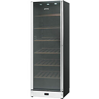 Viinikaappi Smeg SCV115GS, 59.5cm, 197 pulloa, teräs