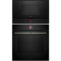 Uuni ja mikroaaltouuni Bosch HBG7221B1 BFR7221B1 Serie 8, wifi, integroitava, musta