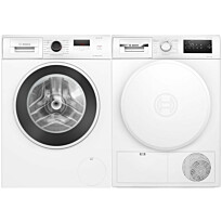 Pesukone ja kuivausrumpu Bosch WGE0240ASN-WTH8300LSN, 9/9kg, valkoinen
