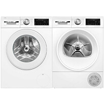 Pesukone ja kuivausrumpu Bosch WGG254FLSN-WQG2450MSN Serie 6, 10/9kg, valkoinen