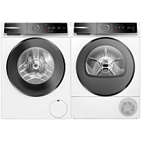 Pesukone ja kuivausrumpu Bosch WGB254A0SN-WQB245ALSN Serie 8, 10/9kg, valkoinen